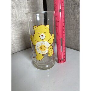 Vintage Care Bears Funshine Bear - 1983 Pizza Hut Collectible 6" Drinking Glass